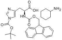 1-[(1,1-Dimethylethoxy)carbonyl]-N-[(9H-fluoren-9-ylmethoxy)carbonyl]-L-histidine compd. with cyclohexanamine